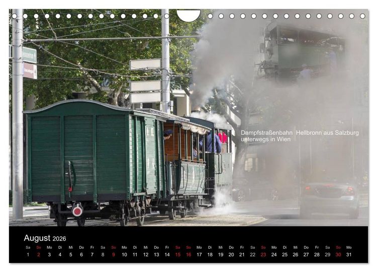 Produktbild: Historische Stra&szlig;enbahnen in Wien (Wandkalender 2026 DIN A4 quer), CALVENDO Monatskalender