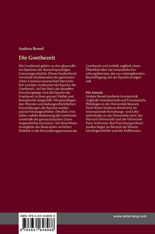 Produktbild: Die Goethezeit