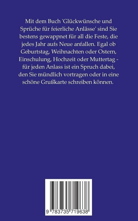 Produktbild: Gl&uuml;ckw&uuml;nsche und Spr&uuml;che f&uuml;r feierliche Anl&auml;sse