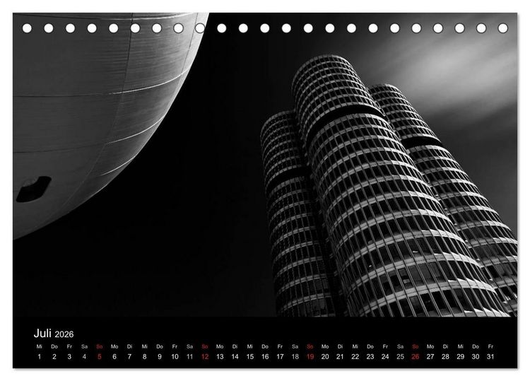 Produktbild: Black-Schwarz-Noir 2026 (Tischkalender 2026 DIN A5 quer), CALVENDO Monatskalender