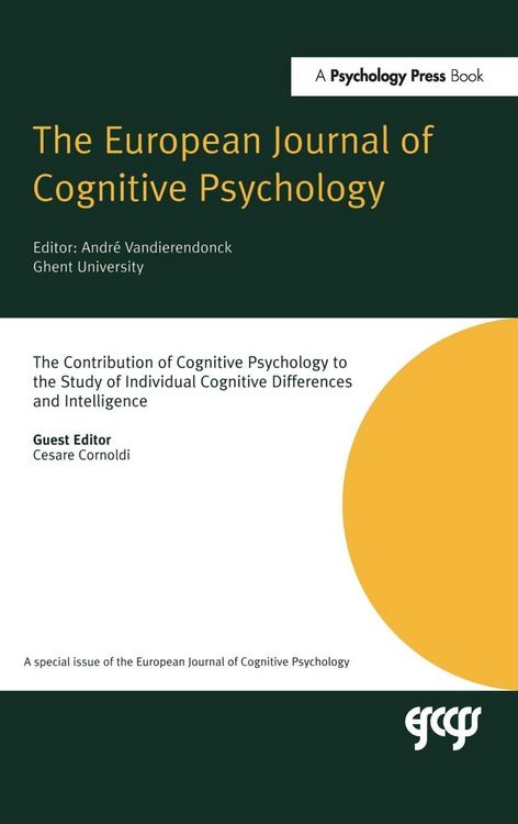 Produktbild: The Contribution of Cognitive Psychology to the Study of Individual Cognitive Differences and Intelligence