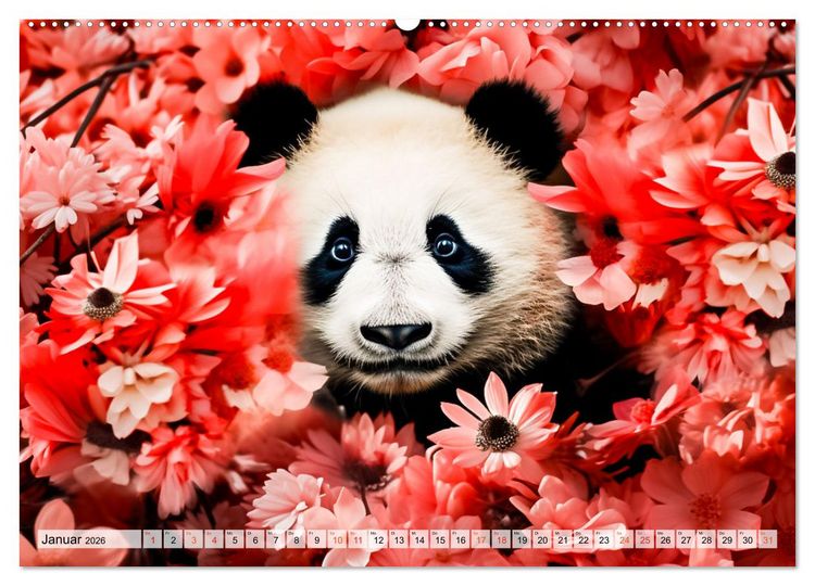 Produktbild: Animal Art - Tiere und Blumen (Wandkalender 2026 DIN A2 quer), CALVENDO Monatskalender