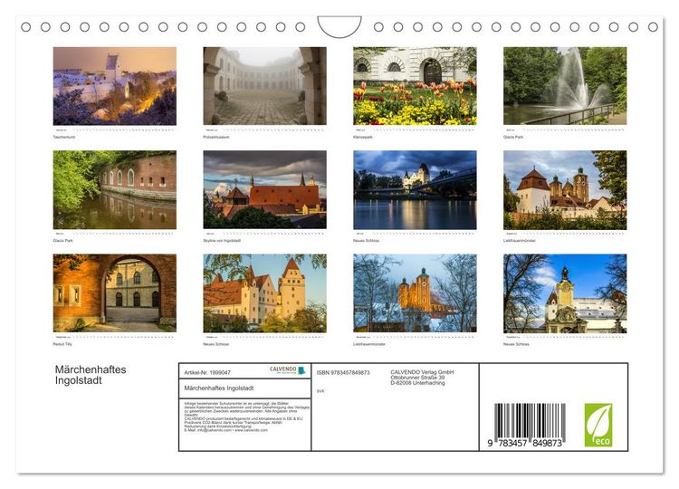 Produktbild: M&auml;rchenhaftes Ingolstadt (Wandkalender 2026 DIN A4 quer), CALVENDO Monatskalender