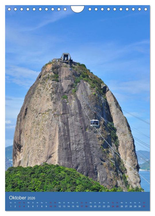 Produktbild: Erlebe mit mir Rio de Janeiro (Wandkalender 2026 DIN A4 hoch), CALVENDO Monatskalender