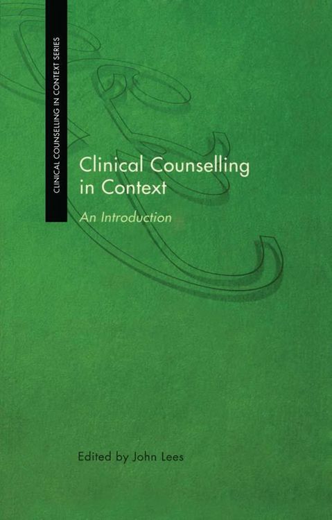 Produktbild: Clinical Counselling in Context
