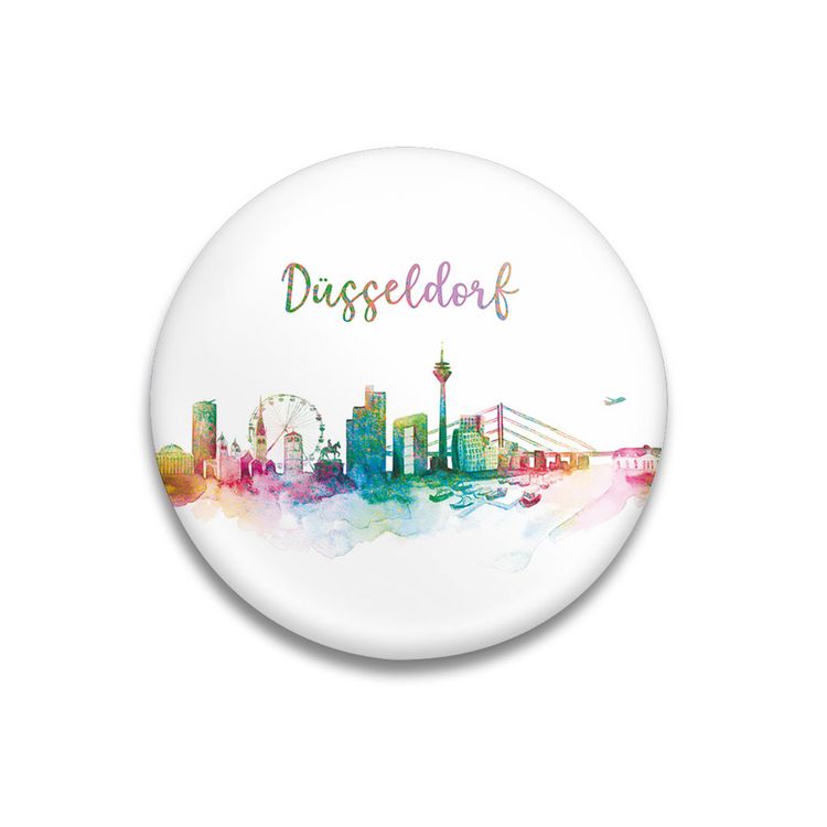 Produktbild: Dekomagnet D&uuml;sseldorf rainbow