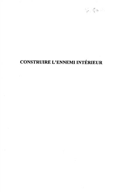 Produktbild: Construire L'ennemi Interieur