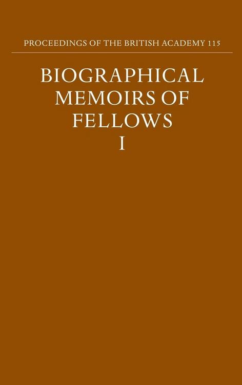 Produktbild: Biographical Memoirs of Fellows, I