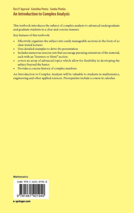 Produktbild: An Introduction to Complex Analysis