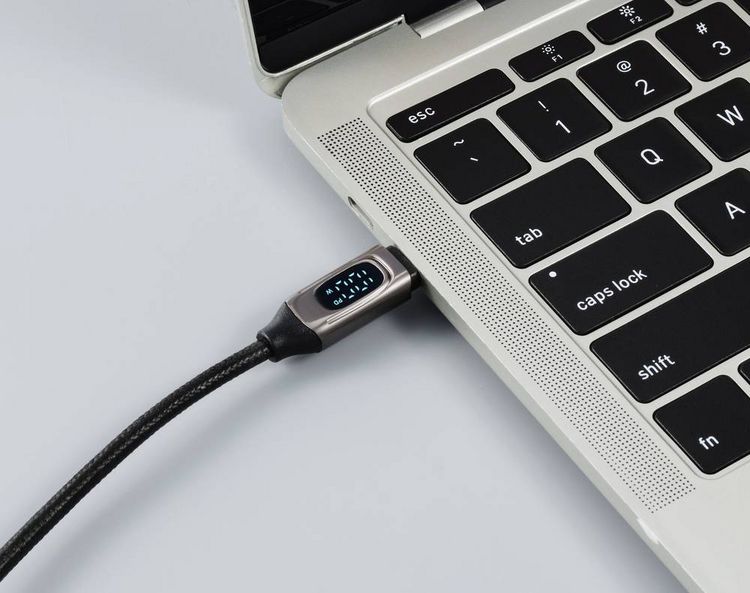 Produktbild: Renkforce USB-Kabel USB 2.0 USB-C&reg; Stecker, USB-C&reg; Stecker 0.50 m Silber (metallic) RF-6249292