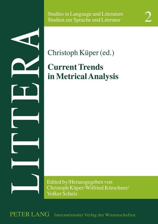 Produktbild: Current Trends in Metrical Analysis