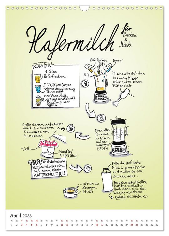Produktbild: Vegankalender (Wandkalender 2026 DIN A3 hoch), CALVENDO Monatskalender