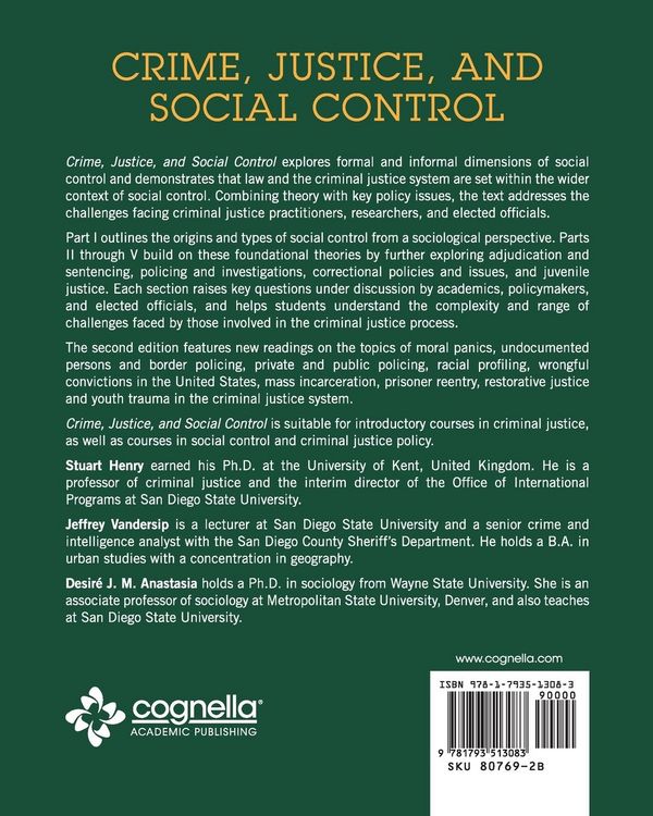 Produktbild: Crime, Justice, and Social Control