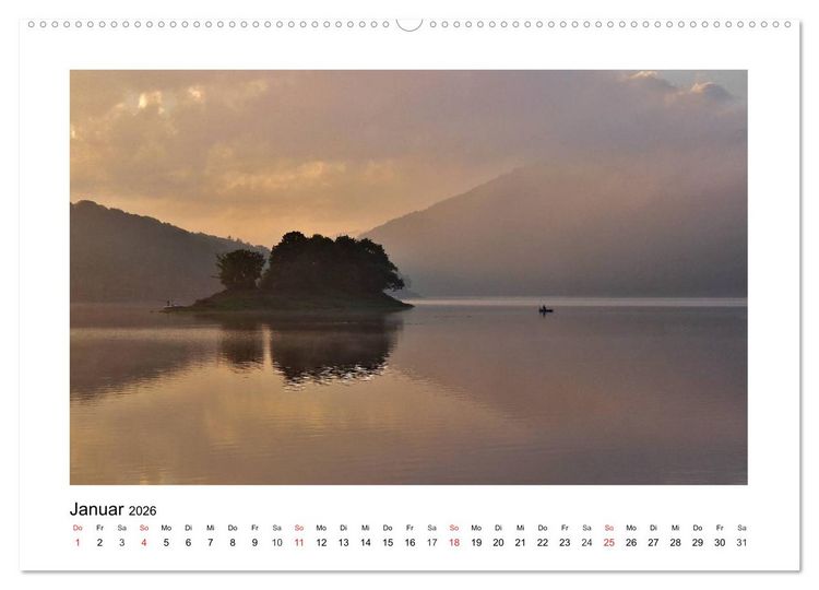 Produktbild: Morgens am Edersee (Wandkalender 2026 DIN A2 quer), CALVENDO Monatskalender