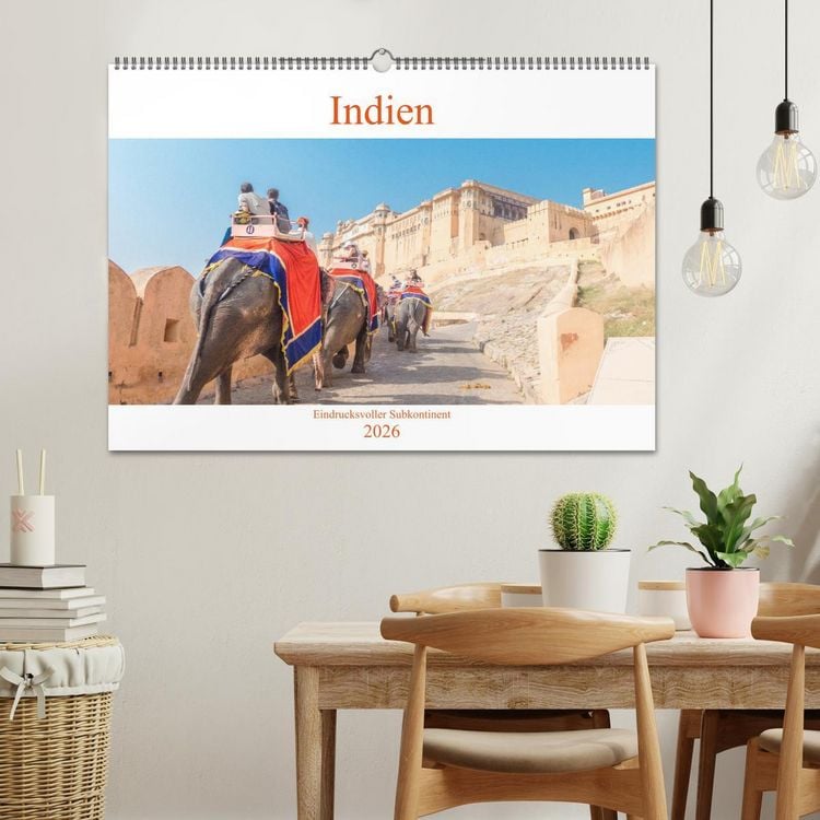 Produktbild: Indien - Eindrucksvoller Subkontinent (Wandkalender 2026 DIN A2 quer), CALVENDO Monatskalender