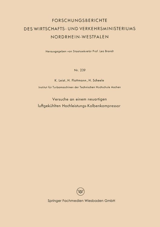 Produktbild: Versuche an einem neuartigen luftgek&uuml;hlten Hochleistungs-Kolbenkompressor