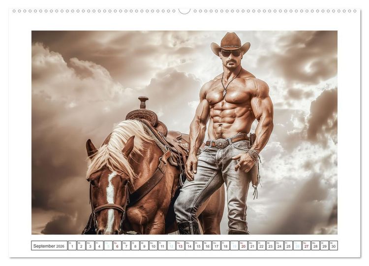 Produktbild: Im Bann des Cowboys (Wandkalender 2026 DIN A2 quer), CALVENDO Monatskalender