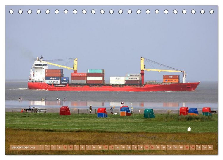 Produktbild: Cuxland, Urlaubsgl&uuml;ck zwischen Nordsee und Elbe (Tischkalender 2026 DIN A5 quer), CALVENDO Monatskalender