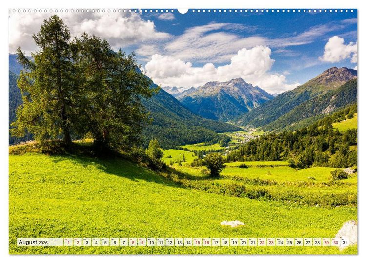 Produktbild: B&uuml;ndnerland (hochwertiger Premium Wandkalender 2026 DIN A2 quer), Kunstdruck in Hochglanz