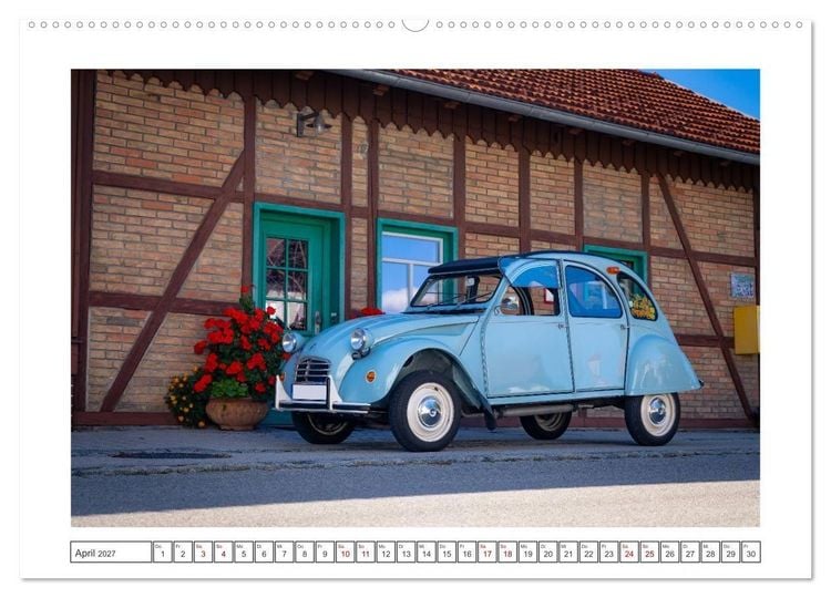 Produktbild: 2CV Pauline (hochwertiger Premium Wandkalender 2027 DIN A2 quer), Kunstdruck in Hochglanz