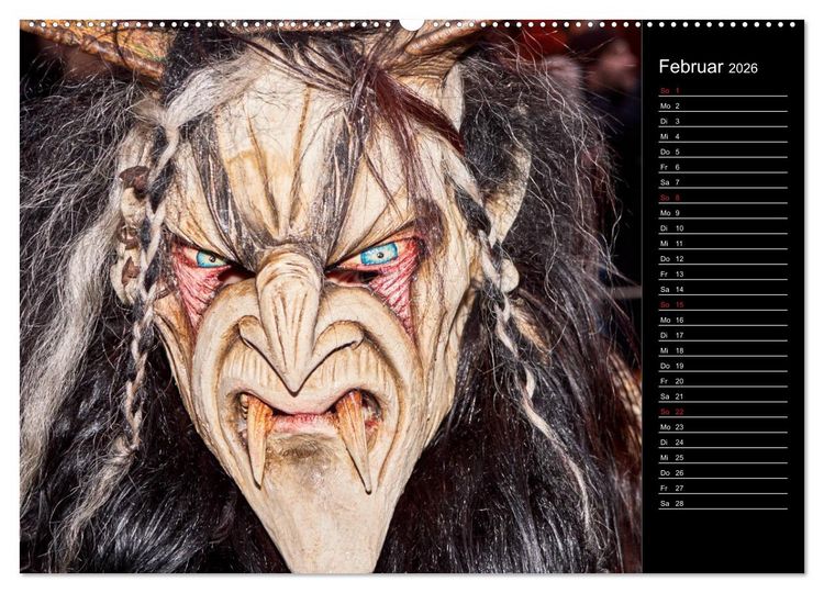 Produktbild: Krampus Kalender 2026 (Wandkalender 2026 DIN A2 quer), CALVENDO Monatskalender