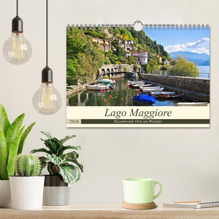Produktbild: Lago Maggiore - Bezaubernde Orte am Westufer (Wandkalender 2026 DIN A4 quer), CALVENDO Monatskalender