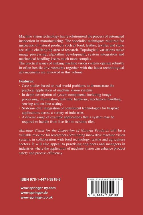 Produktbild: Machine Vision for the Inspection of Natural Products