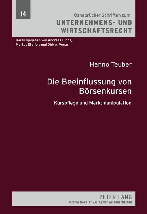 Produktbild: Die Beeinflussung von B&ouml;rsenkursen