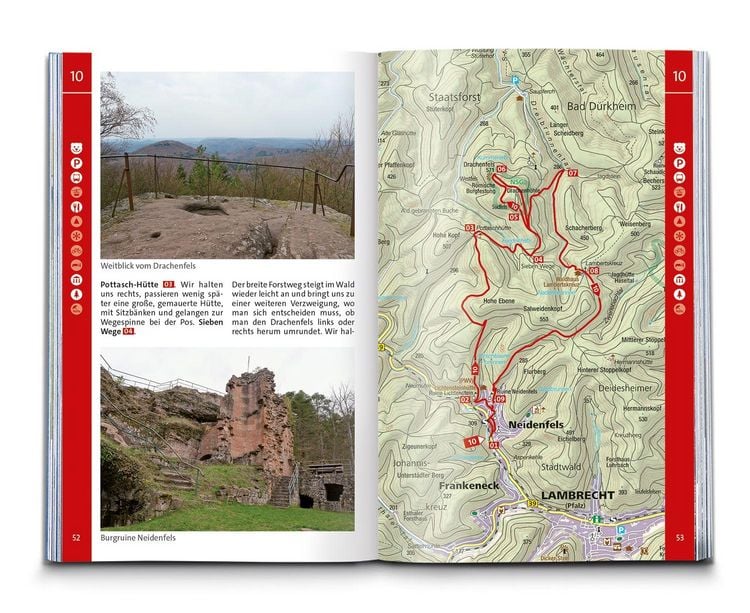 Produktbild: KOMPASS Wanderf&uuml;hrer Pf&auml;lzerwald und Deutsche Weinstra&szlig;e, 60 Touren mit Extra-Tourenkarte