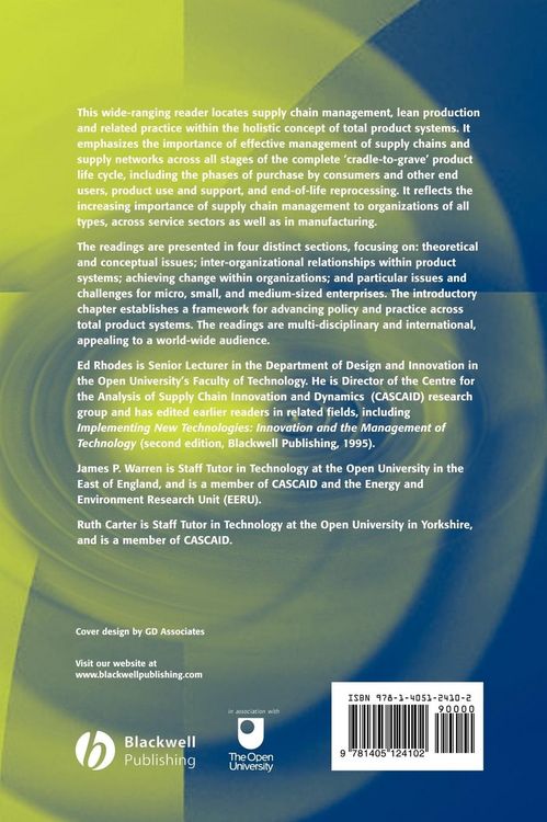 Produktbild: Supply Chains and Total Product Systems