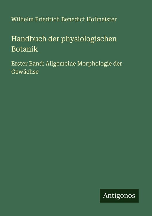 Produktbild: Handbuch der physiologischen Botanik