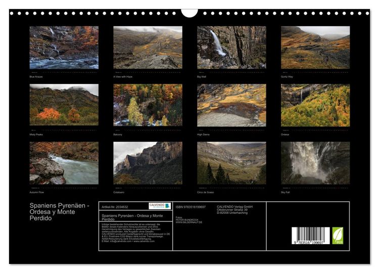Produktbild: Spaniens Pyren&auml;en - Ordesa y Monte Perdido (Wandkalender 2026 DIN A3 quer), CALVENDO Monatskalender
