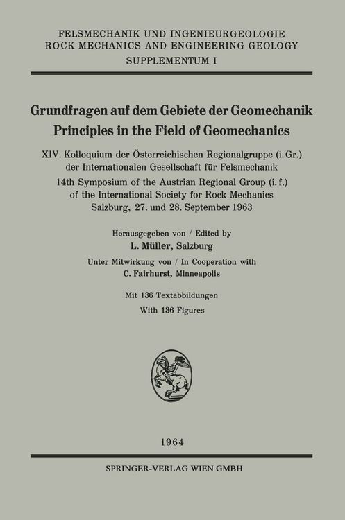 Produktbild: Grundfragen auf dem Gebiete der Geomechanik / Principles in the Field of Geomechanics