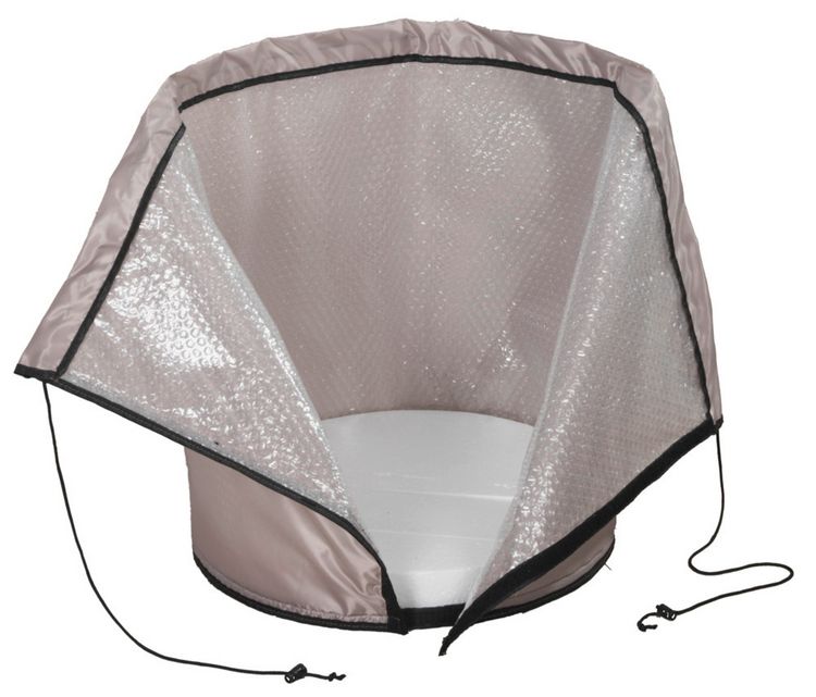 Produktbild: Pflanztopf-Sack 30x40cm, beige, 28L, Polyester, 2er Set, extra dicke Bodenplatte f&uuml;r Isolierung