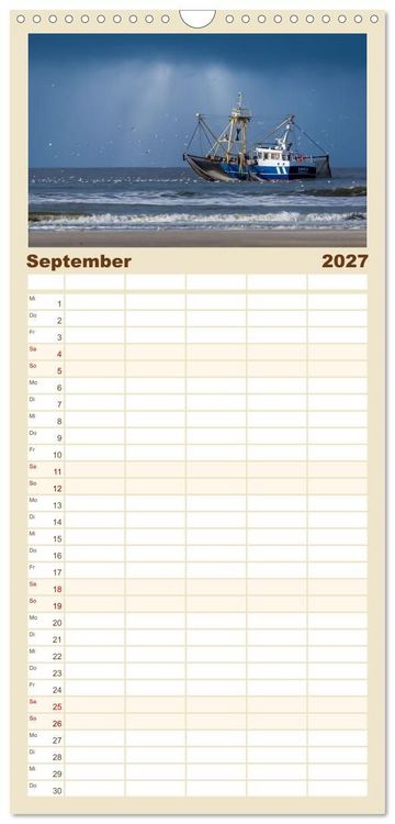 Produktbild: Familienplaner 2027 - Sankt Peter-Ording - Str&auml;nde, D&uuml;nen, Weite mit 5 Spalten (Wandkalender, 21 x 45 cm) CALVENDO
