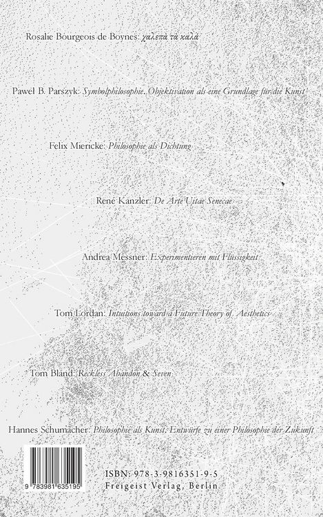 Produktbild: Philosophie als Kunst. Philosophy as Art