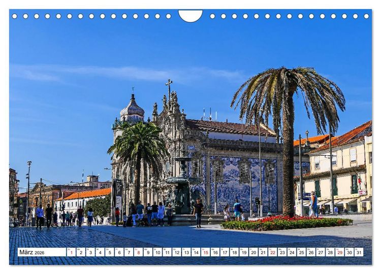 Produktbild: Porto - Charme am Douro (Wandkalender 2026 DIN A4 quer), CALVENDO Monatskalender