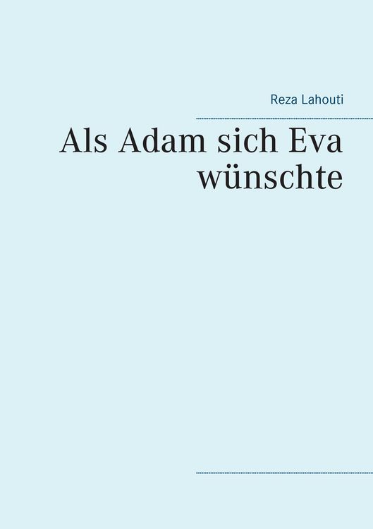 Produktbild: Als Adam sich Eva w&uuml;nschte