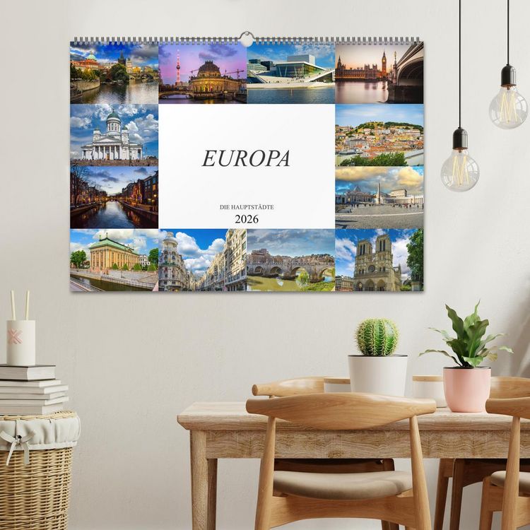 Produktbild: Europa Die Hauptst&auml;dte (Wandkalender 2026 DIN A2 quer), CALVENDO Monatskalender