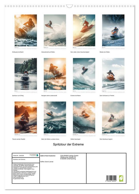 Produktbild: Spritztour der Extreme (Wandkalender 2026 DIN A2 hoch), CALVENDO Monatskalender