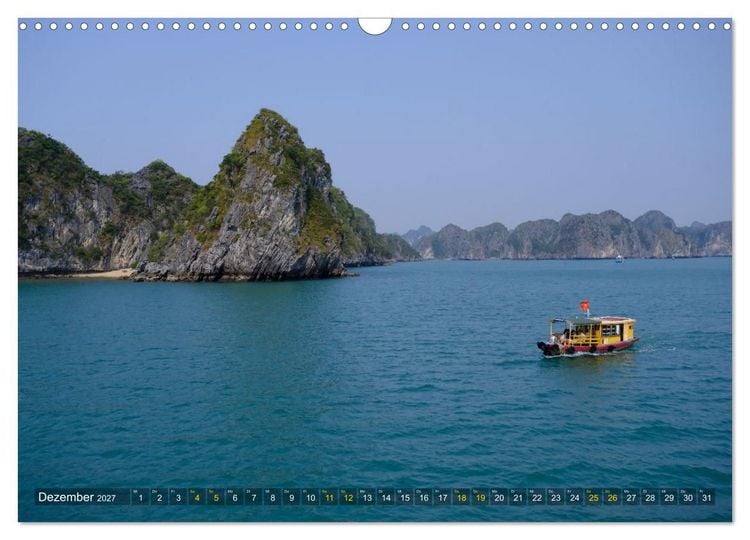 Produktbild: Naturwunder - Halong Bucht (Wandkalender 2027 DIN A3 quer), CALVENDO Monatskalender