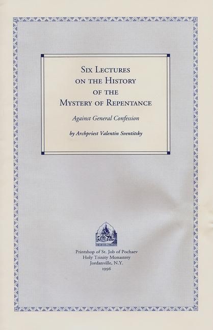 Produktbild: Six Lectures on the History of the Mystery of Repentance