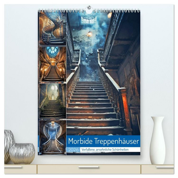 Produktbild: Morbide Treppenh&auml;user (hochwertiger Premium Wandkalender 2026 DIN A2 hoch), Kunstdruck in Hochglanz