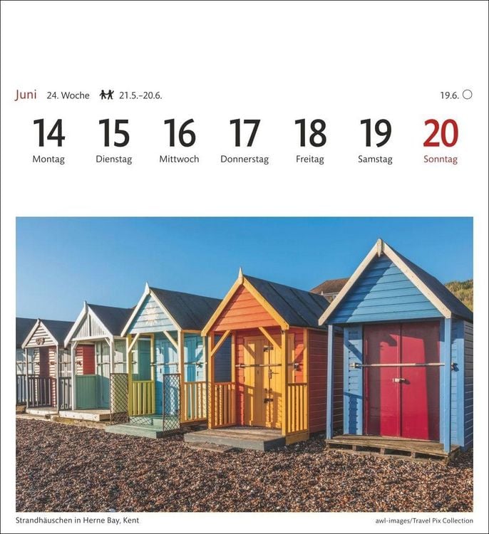 Produktbild: England Sehnsuchtskalender 2027 - Wochenkalender mit 53 Postkarten