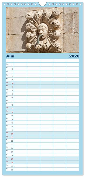 Produktbild: Familienplaner 2026 - Weltkulturerbe Dubrovnik mit 5 Spalten (Wandkalender, 21 x 45 cm) CALVENDO