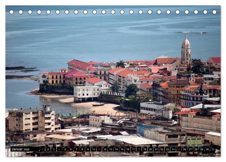 Produktbild: Panama Stadt (Tischkalender 2026 DIN A5 quer), CALVENDO Monatskalender