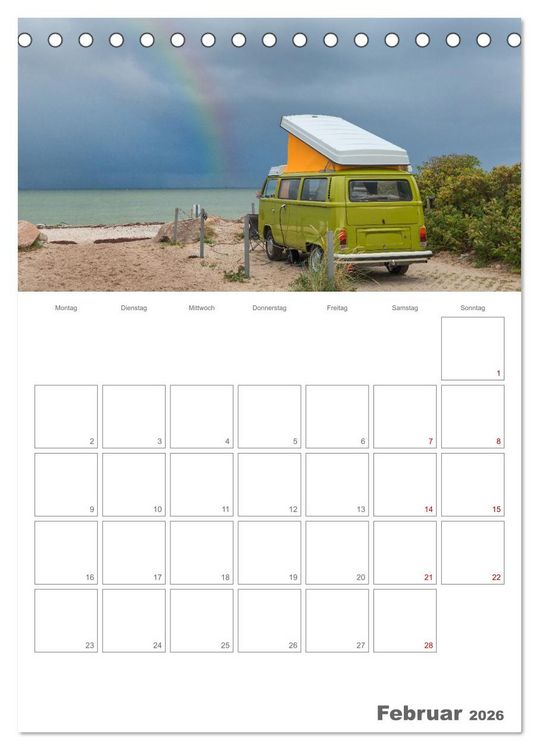 Produktbild: Vanlife Jahresplaner (Tischkalender 2026 DIN A5 hoch), CALVENDO Monatskalender