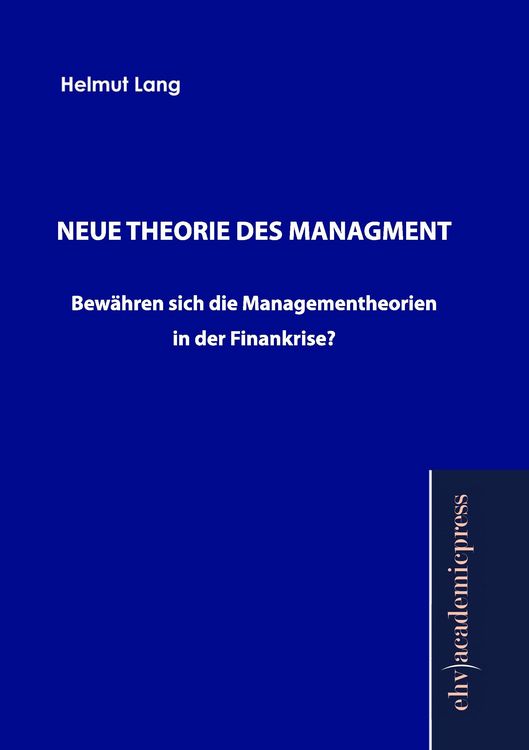 Produktbild: Neue Theorie des Management