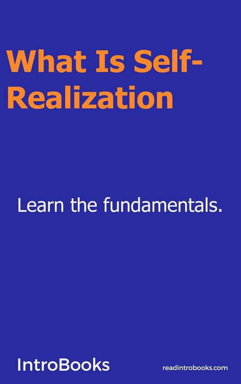 Produktbild: What is Self-Realization?