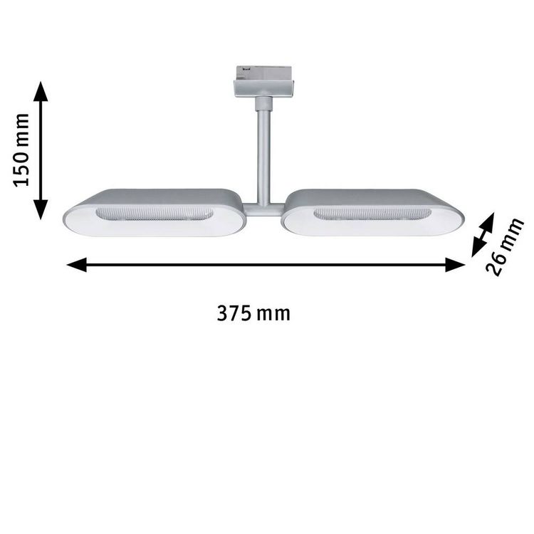 Produktbild: Paulmann Dipper Hochvolt-Schienensystem-Leuchte URail LED fest eingebaut 16 W LED Chrom (matt), Wei&szlig;